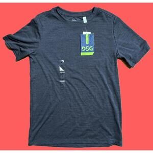 Lot of 2 DSG Solid Poly T Shirts Dark Gray Boys M (10/12) NEW NWT